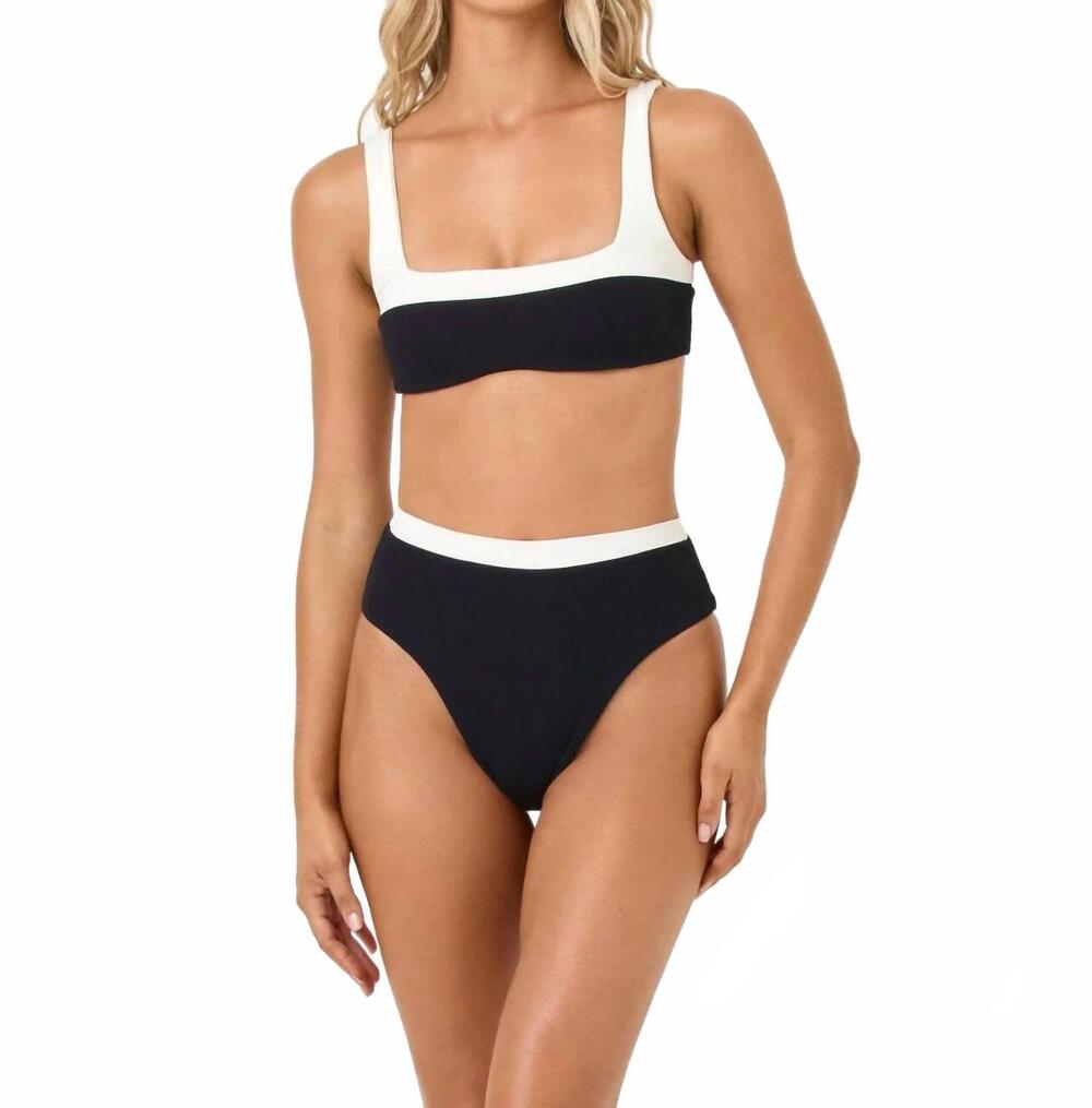 NEW L*SPACE misha high-waisted bikini bottom in black